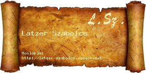 Latzer Szabolcs névjegykártya